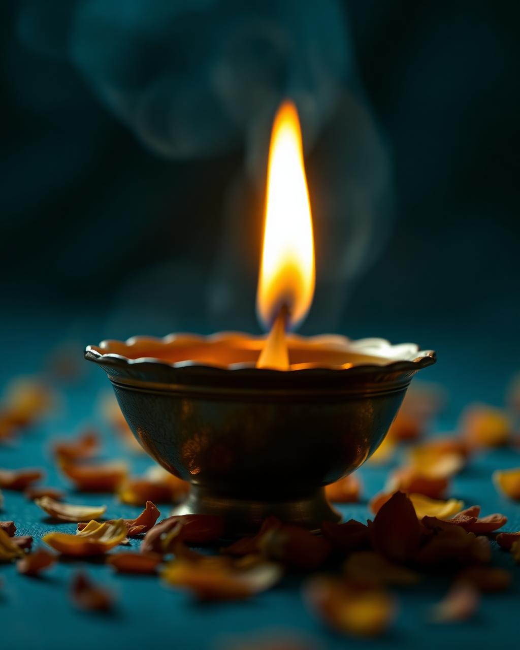 Brass diya